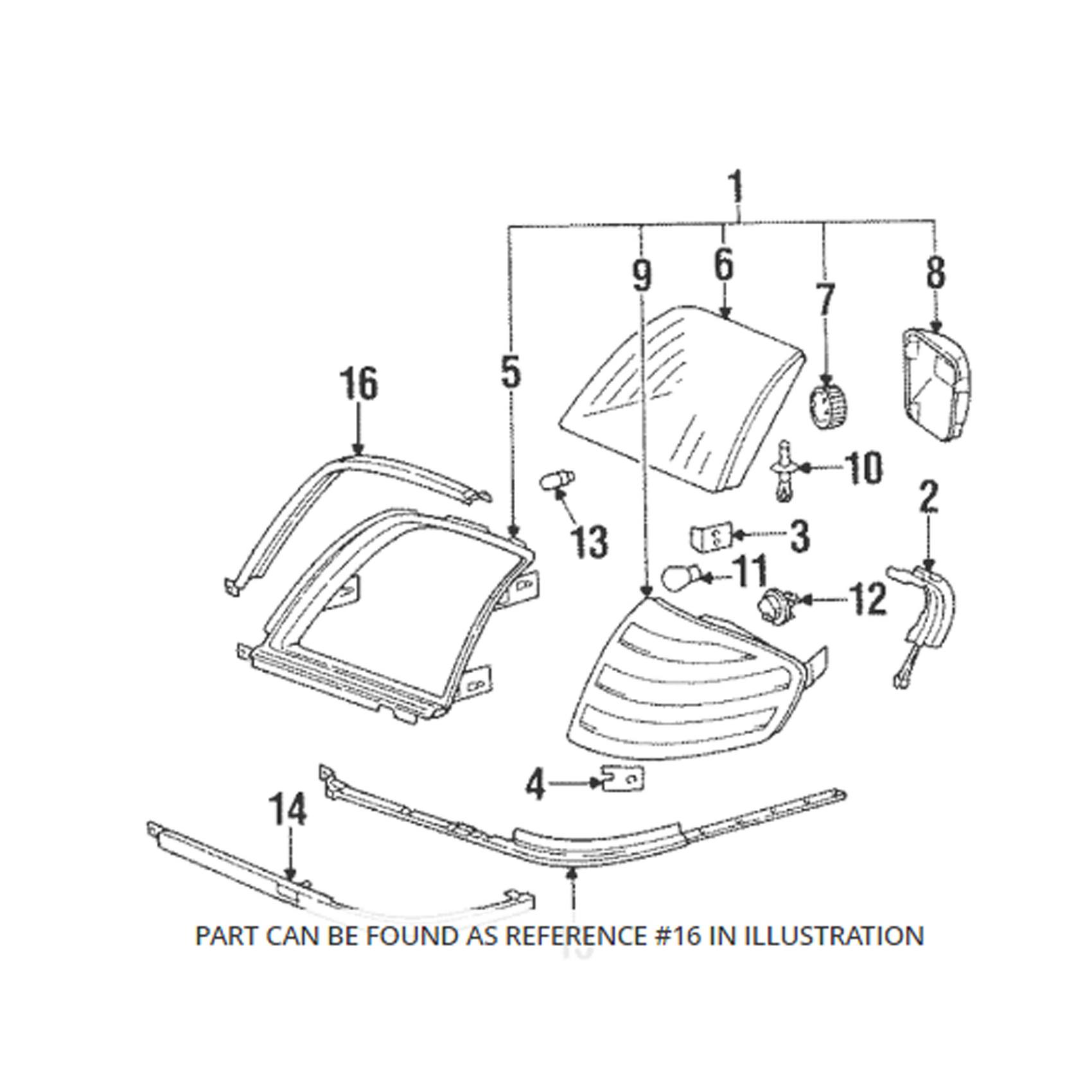 Mercedes Headlight Seal - Driver Side (Upper) 1298260580